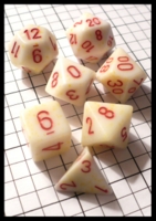 Dice : Dice - Dice Sets - Chessex Speckled White w Yellow Speckle and w Red Nums - FA collection buy Dec 2010